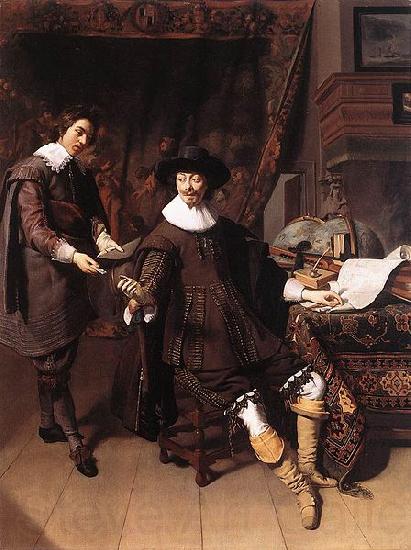 Thomas De Keyser Constantijn Huygens and his Clerk Spain oil painting art